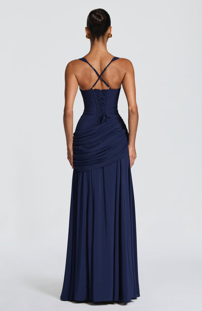 Sura Maxi Dress - Navy Dress Babyboo Fashion Premium Exclusive Design