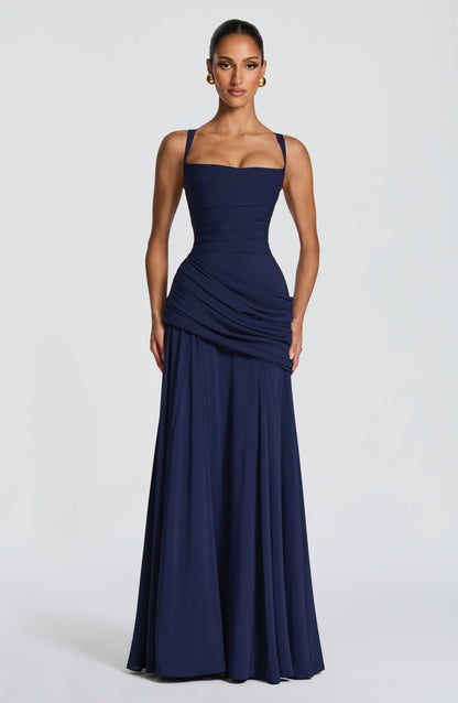 Sura Maxi Dress - Navy Dress Babyboo Fashion Premium Exclusive Design