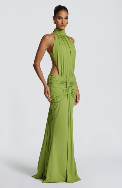 Women's Halter Cutout Ruched Bodycon Formal Evening Maxi Dress - product image 2