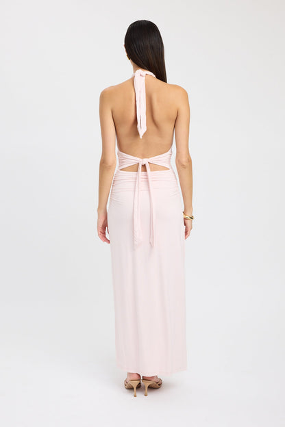 Women's Halter Neck Ruched Bodycon Open Back Summer Maxi Dress - product image 11