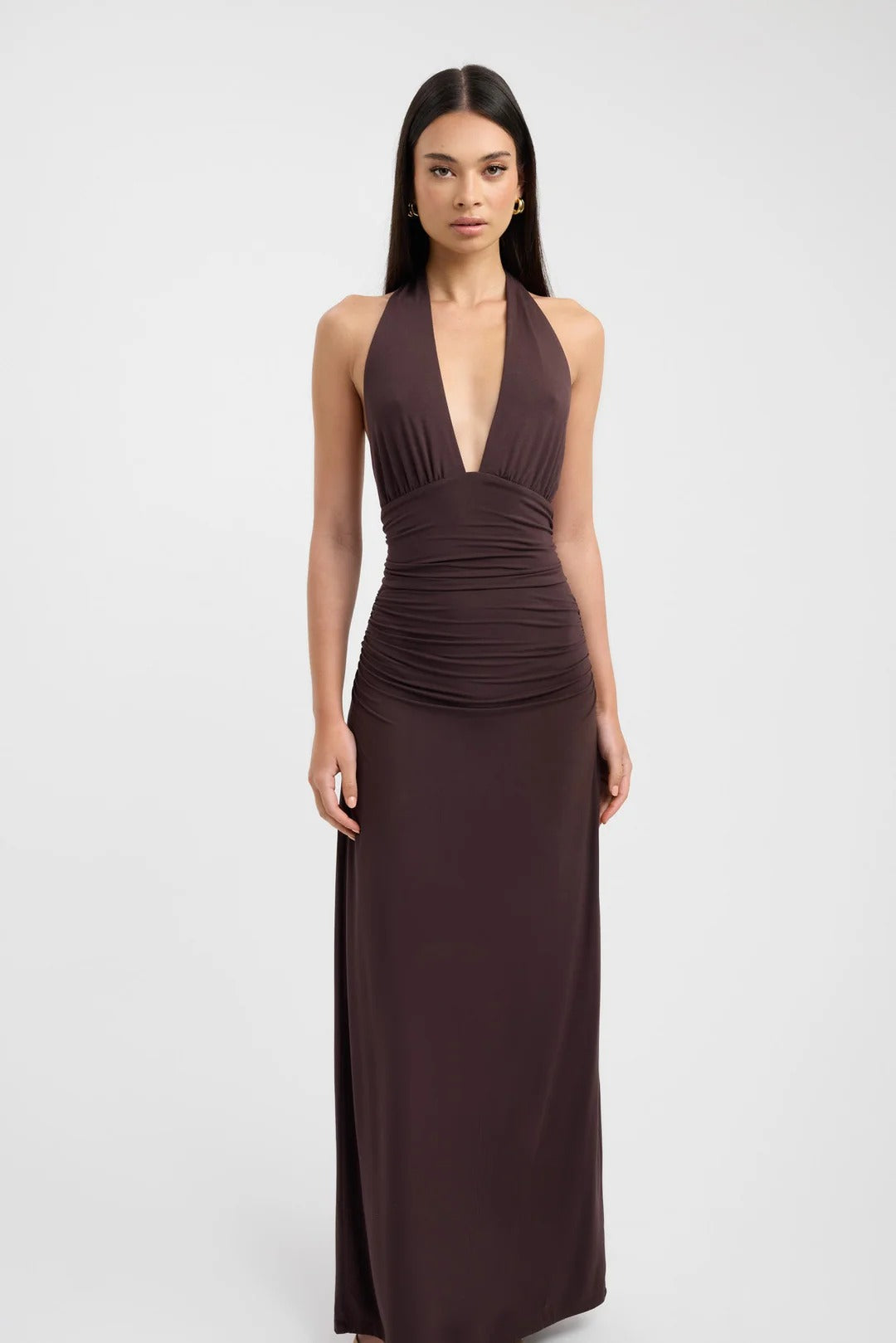 Women's Halter Neck Ruched Bodycon Open Back Summer Maxi Dress - product image 2