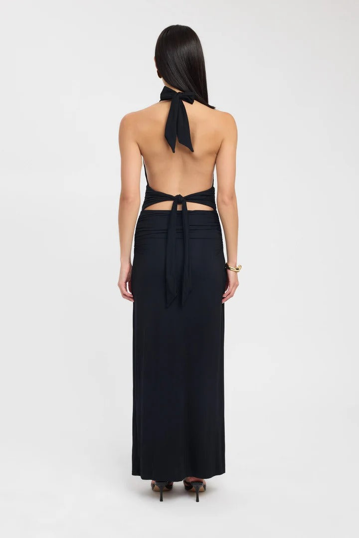 Women's Halter Neck Ruched Bodycon Open Back Summer Maxi Dress - product image 6