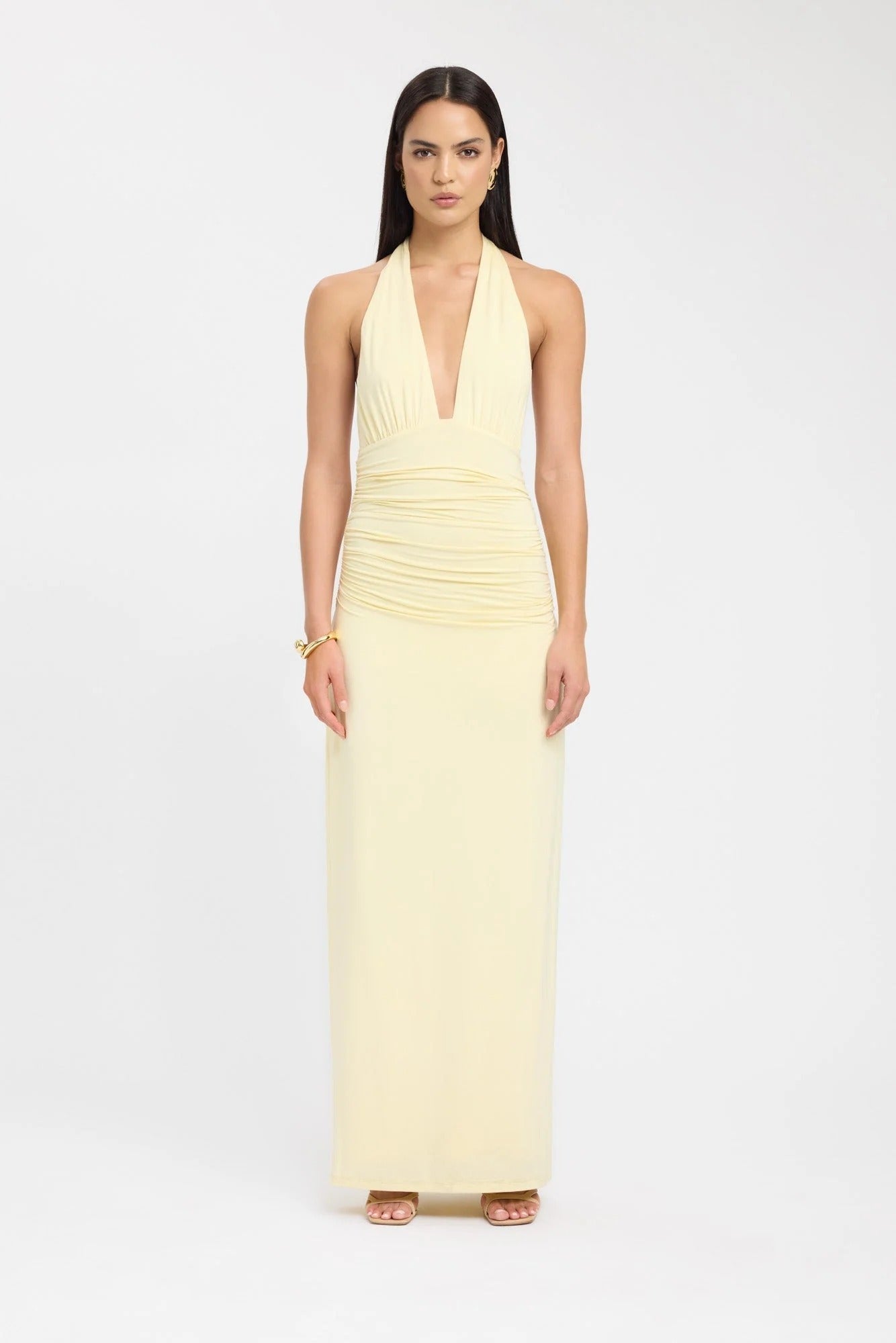 Women's Halter Neck Ruched Bodycon Open Back Summer Maxi Dress - product image 7