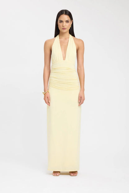 Women's Halter Neck Ruched Bodycon Open Back Summer Maxi Dress - product image 7