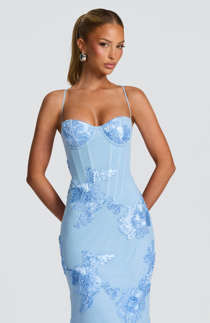 Nefertiti Maxi Dress - Glacier Blue Dress Babyboo Fashion Premium Exclusive Design