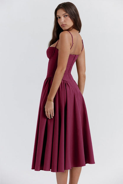 Calliope | Women's Sleeveless Structured Midi Summer Dress