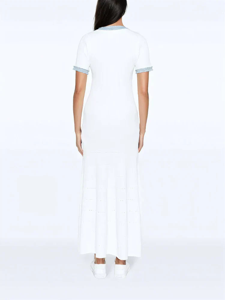 Additional product image not provided for women white maxi knit dress; unable to describe this view