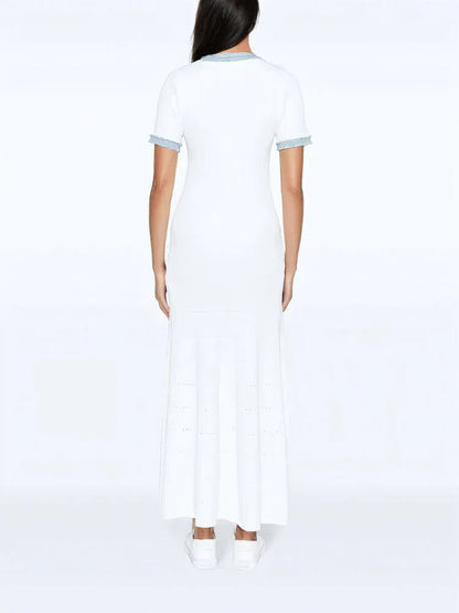 Additional product image not provided for women white maxi knit dress; unable to describe this view